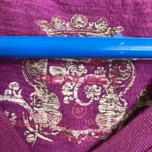 Request Purple Fitted Rainbow T-Shirt  Size Small - Picture 6 of 12